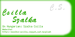 csilla szalka business card